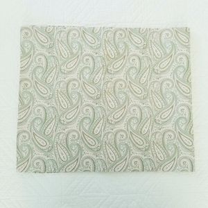 Vtg Laura Ashley Green Pink Paisley Rod Pocket Valance 82" x 17.5" Made In USA